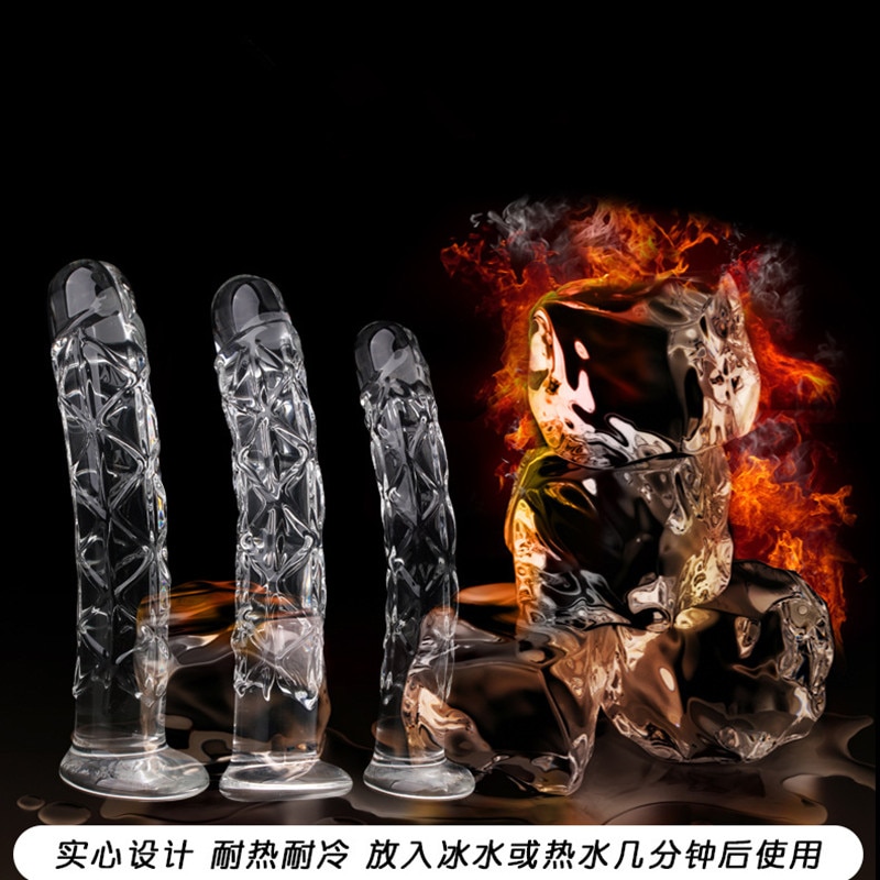 3-size-Crystal-Big-Glass-Dildo-Realistic-Penis-Artificial-Anal-Dildo-G-spot-Stimulate-Female-Masturbates-2