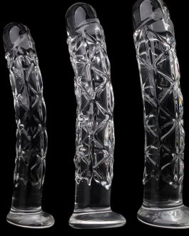 3 size Crystal Big Glass Dildo Realistic Penis Artificial Anal Dildo G-spot Stimulate Female Masturbates Glass Dildos for Women