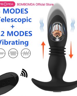 Anal Vibrator Wireless Remote Control Telescopic Dildo Vibrators Male Prostate Massager Butt Plug Vibrador Anal Sex Toys for Men