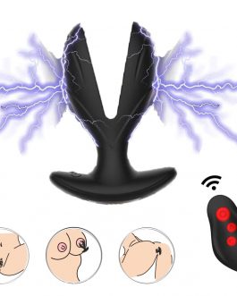 Anal expander Plug with Electric Shock Pulse Vibrator Prostate Massager for Men Remote Control anal stimulation sex toys couples