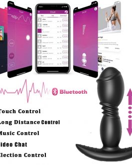 Bluetooth Thrusting Dildo Vibrator Big Butt Plug Anal Vibrator APP Control Male Prostate Massager Anus Sex Toy for Men Gay 18