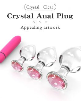 Crystal/Pink/Glass Anal Plug Diamond/Insert/Jewelry/Transparent Anal Butt Plug Vibrator Buttplug Dildo Sex Anal Toys