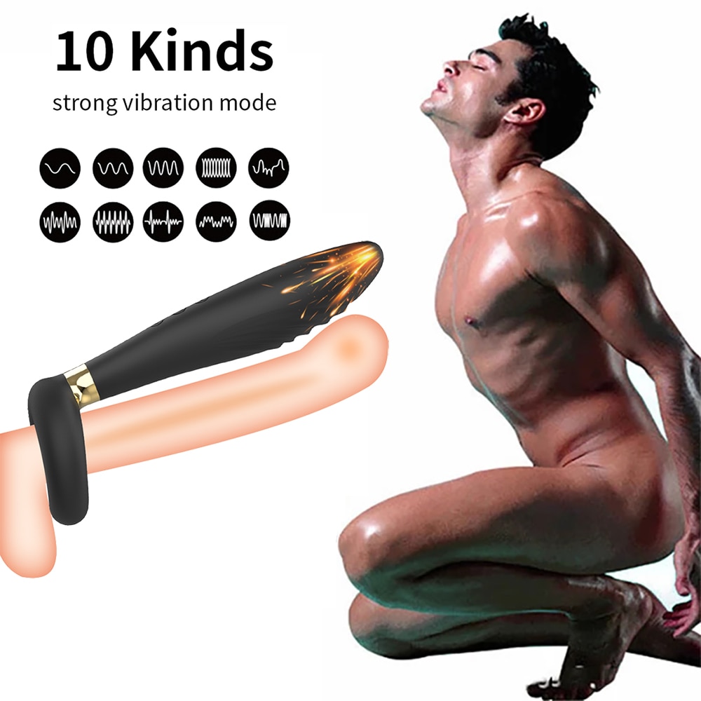 Double-Penetration-Penis-Enlargement-Extender-G-Spot-Dildo-Vibrator-Nipple-Clit-Simulator-Sex-Toys-for-Men-1