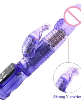 Dual motor Rabbit Vibrators 12 Speed Vibration And 360°Rotation G Spot Dildo Vibrator clitoris Anal Massager Adult Sex for Women
