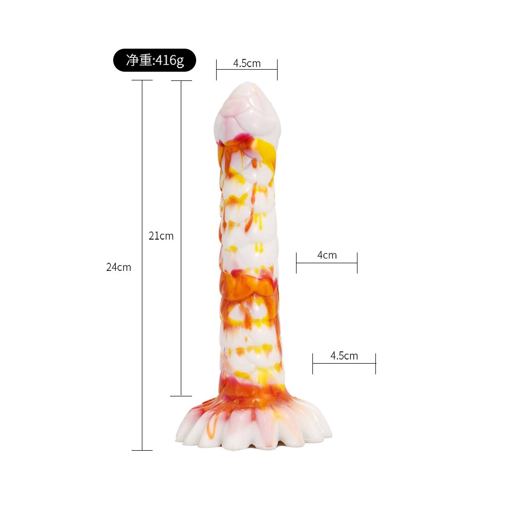 FAAK-2021-new-animal-dildo-Western-Mythical-Beast-Hydra-style-colorful-long-penis-Suction-Cup-silicone-1