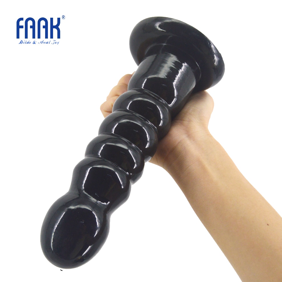 FAAK-Beads-anal-plug-suction-black-dildo-sex-toys-for-women-men-fake-penis-anus-massage