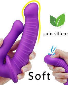 HWOK Double Head Strapon Dildo for Couple Lesbian Gay Adult Sex Toys realistic Big Dildo for woman