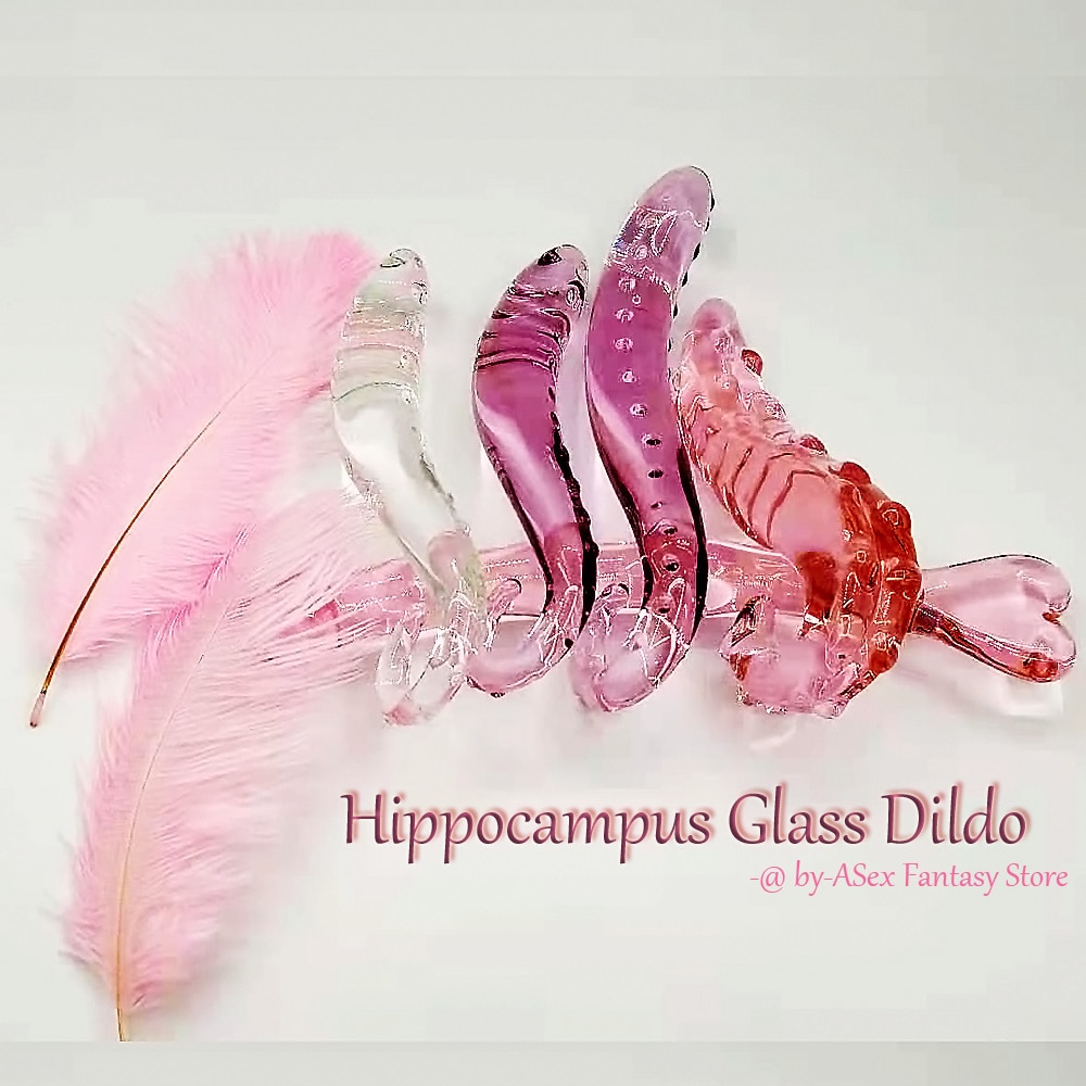 Hippocampus-Shape-G-Shape-Pyrex-Glass-Crystal-Dildo-with-Spot-Beads-Fake-Penis-Anal-Butt-Plug-2