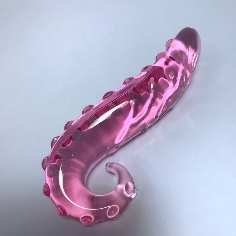 Hippocampus-Shape-G-Shape-Pyrex-Glass-Crystal-Dildo-with-Spot-Beads-Fake-Penis-Anal-Butt-Plug-4