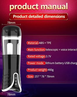 New Electric Telescopic Masturbation Cup for Men Automatic Male Masturbator Real Vagina Pussy Adult Sex Toys For Men Masturbatio