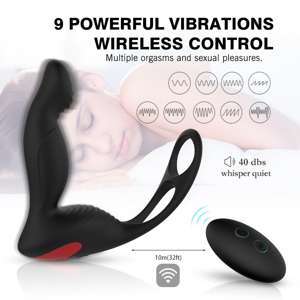 PHANXY-Male-Prostate-Massage-Vibrator-Anal-Plug-Silicone-Waterproof-Massager-Stimulator-Butt-Delay-Ejaculation-Ring-Toy-1