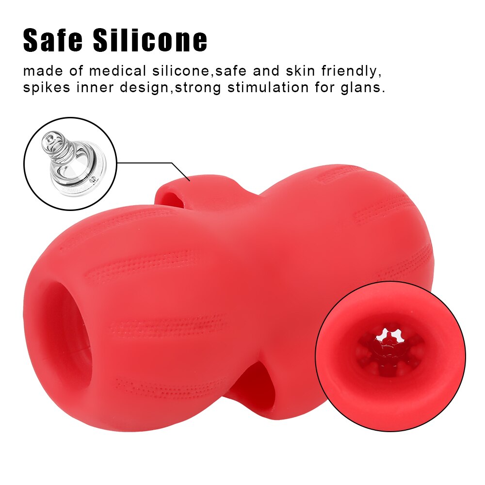 Penis-Pump-Vagina-Real-Pussy-Glans-Sucking-Cock-Trainer-Delayed-Ejaculation-Ring-9-Modes-3-Grades-5