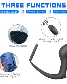 Prostate Massager Anal Vibrator Male Delay Ejaculation Ring Anal Plug Prostate Stimulator Cock Rings Vibration for Sex Toys