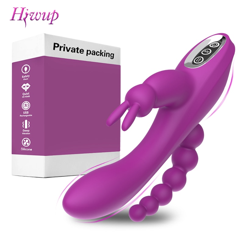 Rabbit-G-Spot-Clitoris-Stimulator-Penis-Anal-Dildo-Vibrator-Double-Penetration-Sex-Toys-for-Women-Adult
