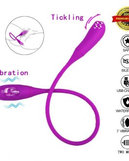 Rechargeable Dual Vibrator 7 Speeds Double Head Jump Egg Bullet Dildo Vibrator Anal Butt Plug Adult Sex Toy For Couple Men Women