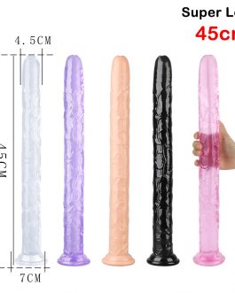 Super Long Realistic Penis Strap On Dildos With Suction Cup Soft Jelly Cock Penis For Lesbian G Spot Clitoris Stimulator Sex Toy