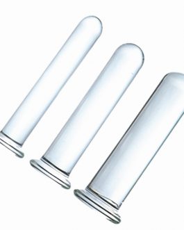 new 3 size glass dildo glass anal dildo long 12.5cm*2/2.5/3cm glass sex toys Smooth and beautiful dildos for women